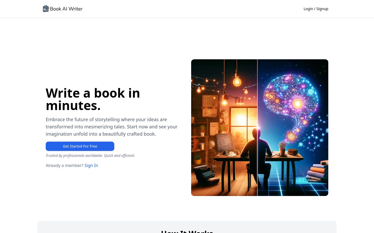 Bookaiwriter Homepage