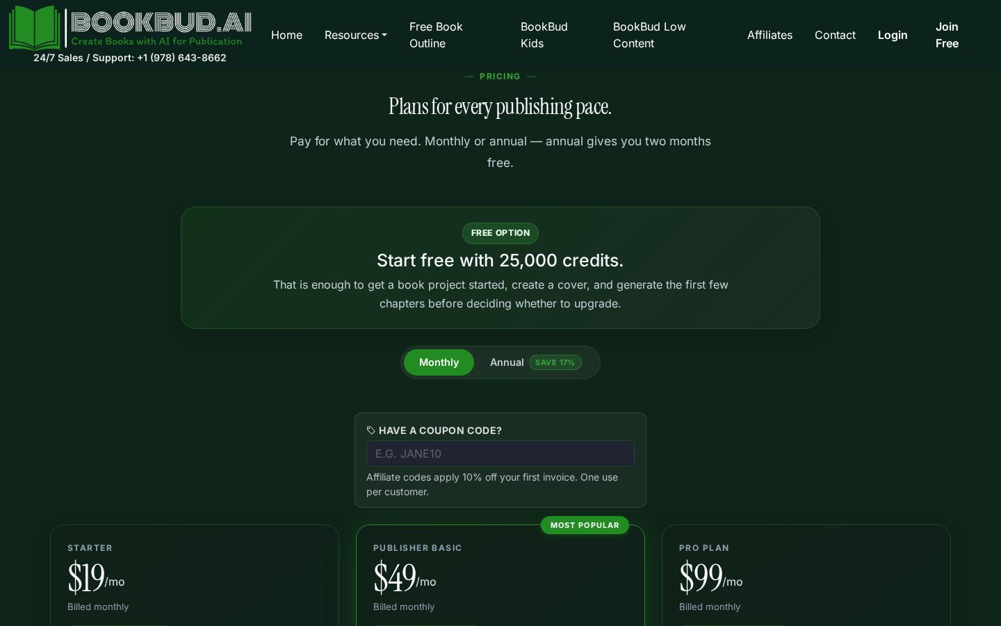 BookBud Pricing