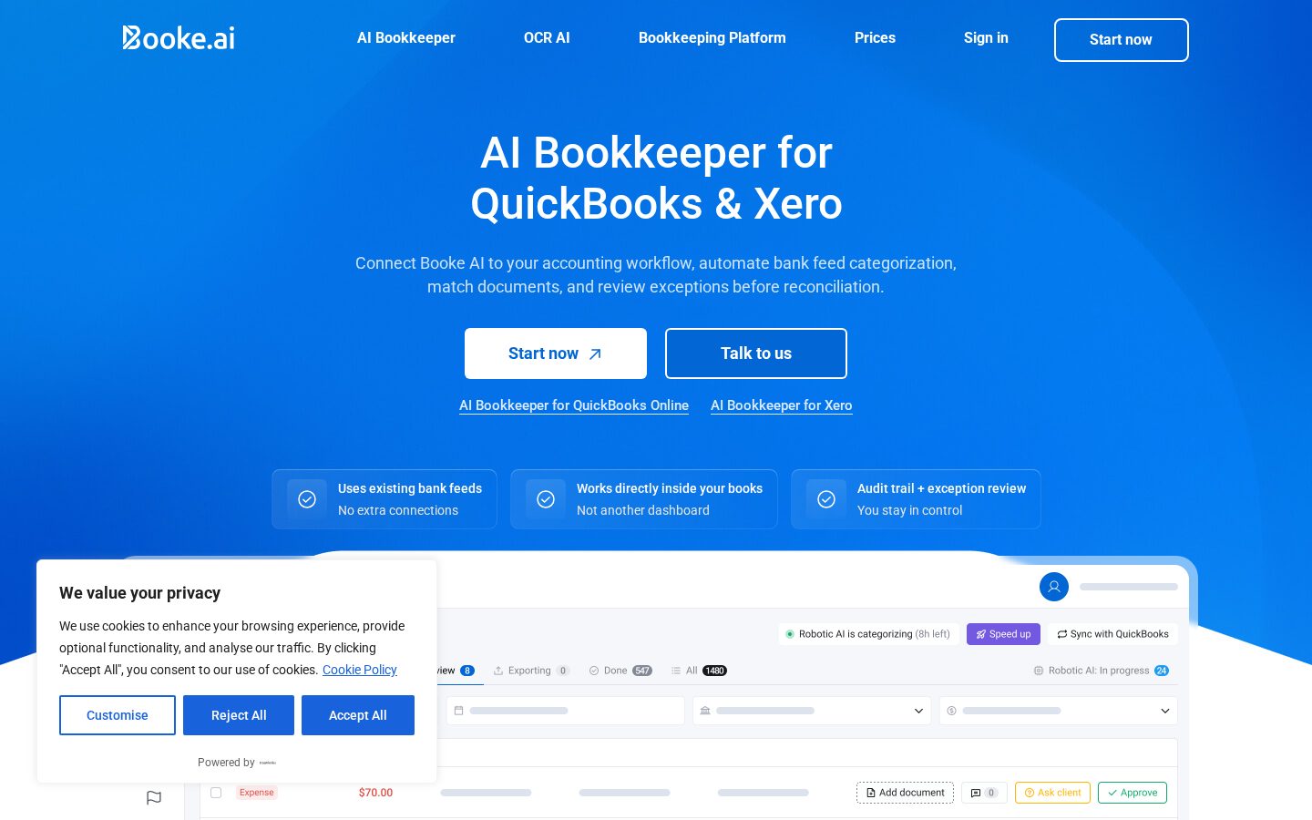 Booke AI Homepage