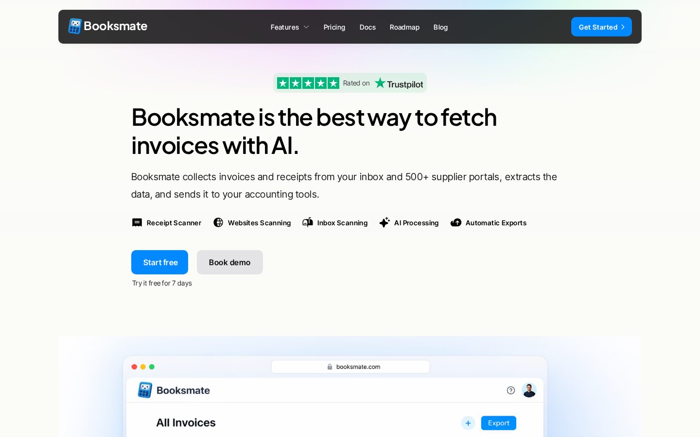 Booksmate Homepage