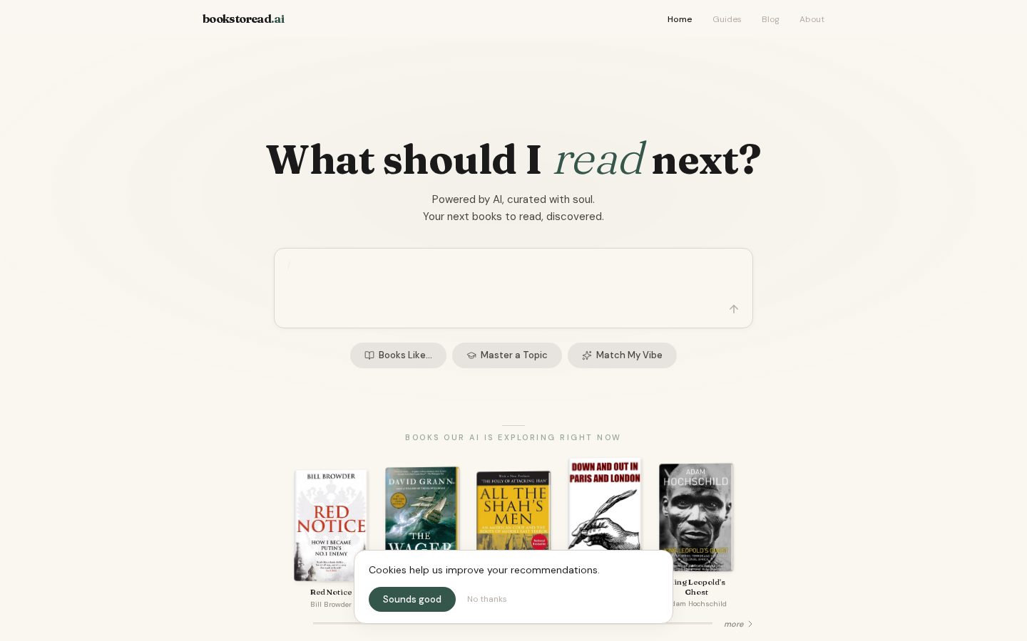 BookstoRead Homepage