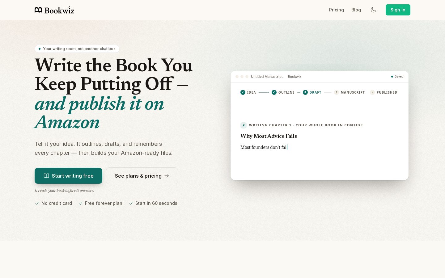 Bookwiz Homepage