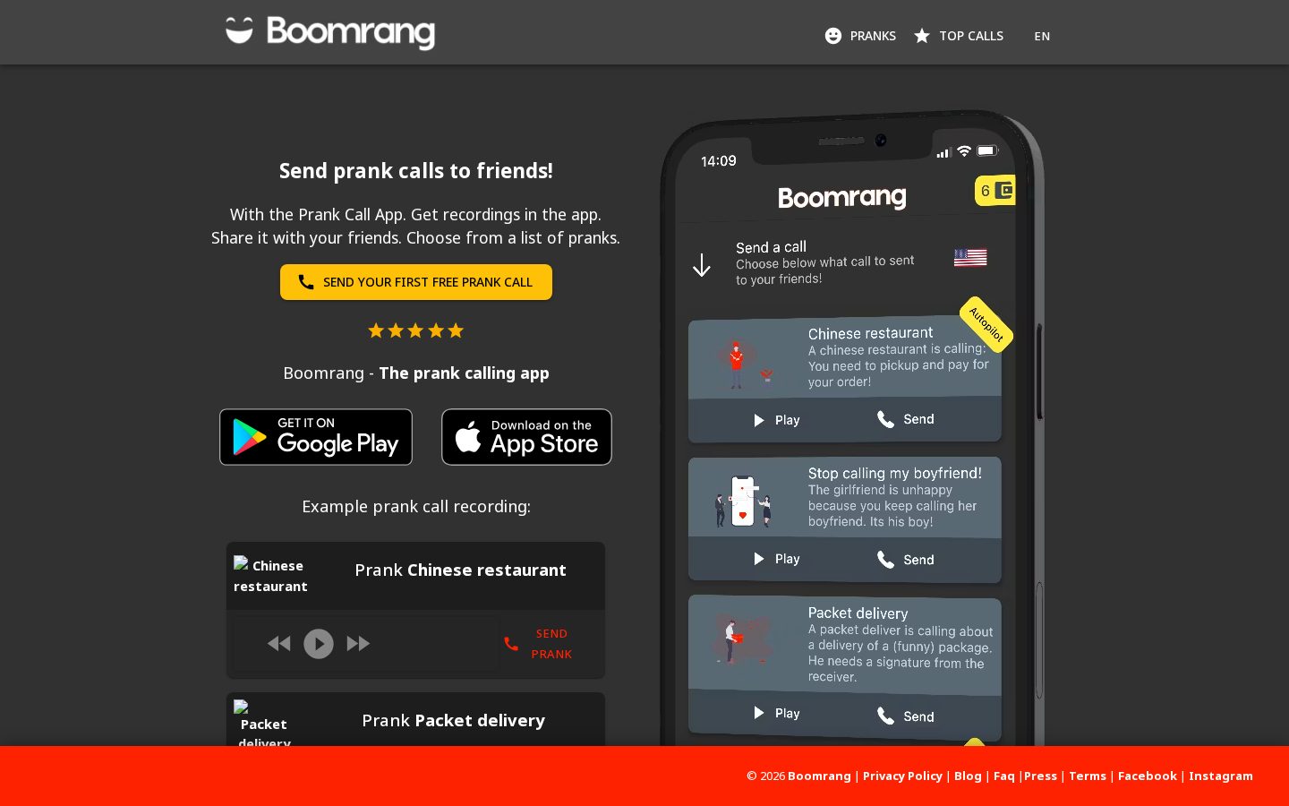 Boomrang Homepage