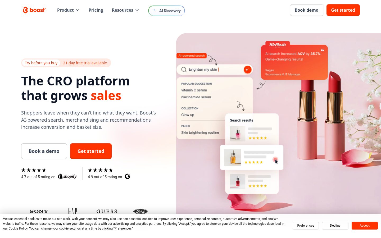 Boost Commerce Homepage