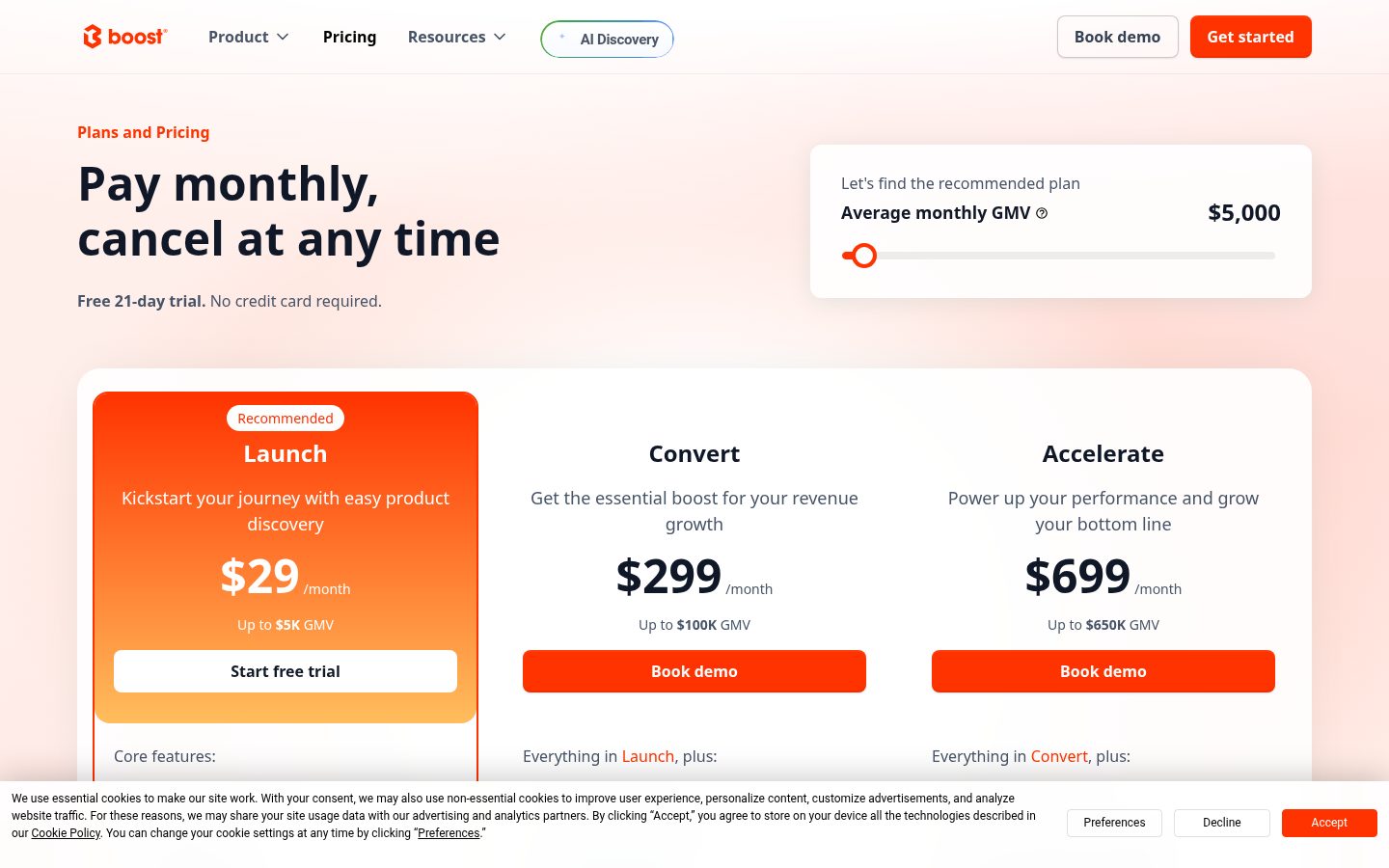 Boost Commerce Pricing