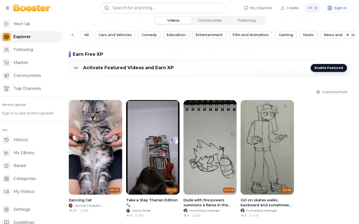 Booster Homepage