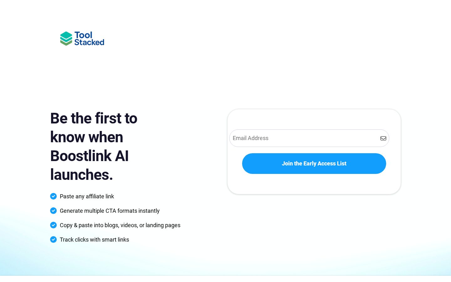 Boostlink AI Homepage