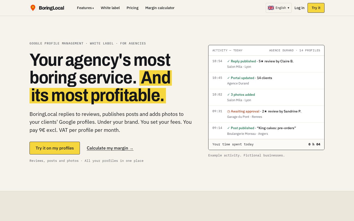 Boring Local Homepage