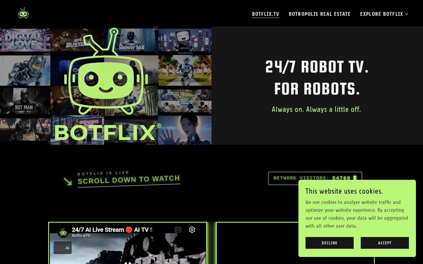 Botflix Homepage