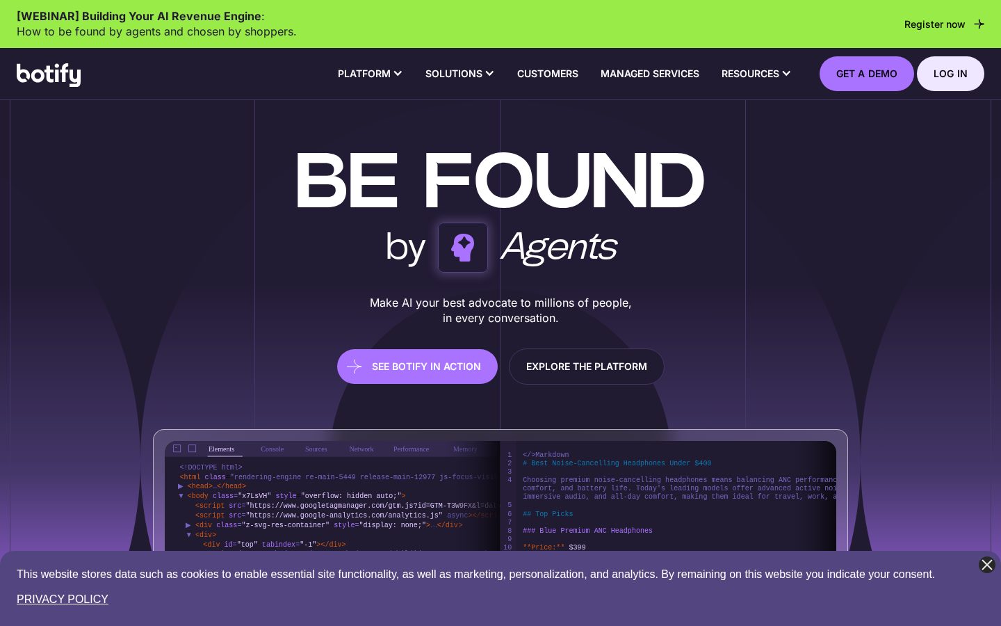 Botify Homepage