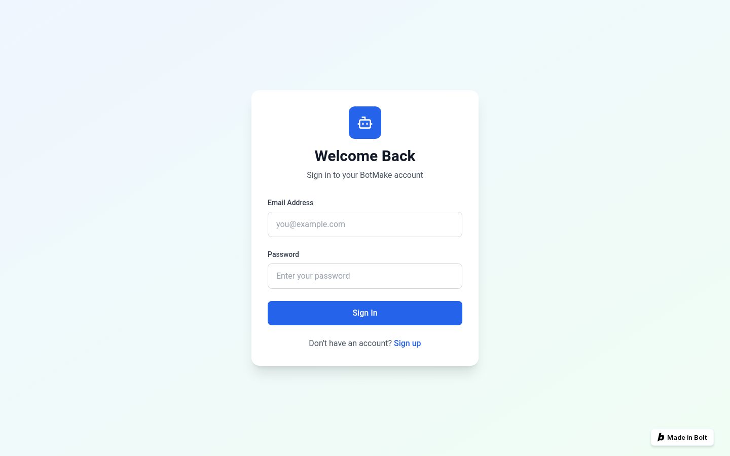BotMake Homepage