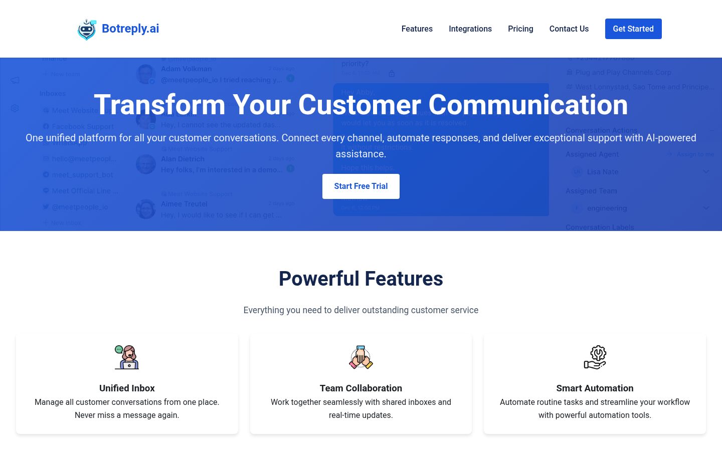 BotReply.AI Homepage