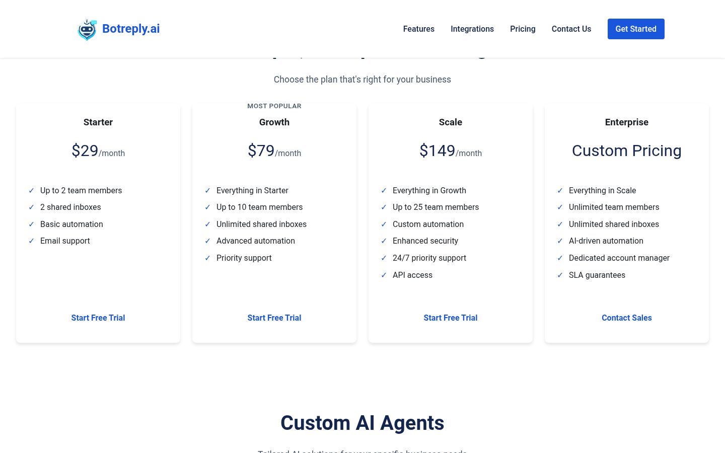 BotReply.AI Pricing