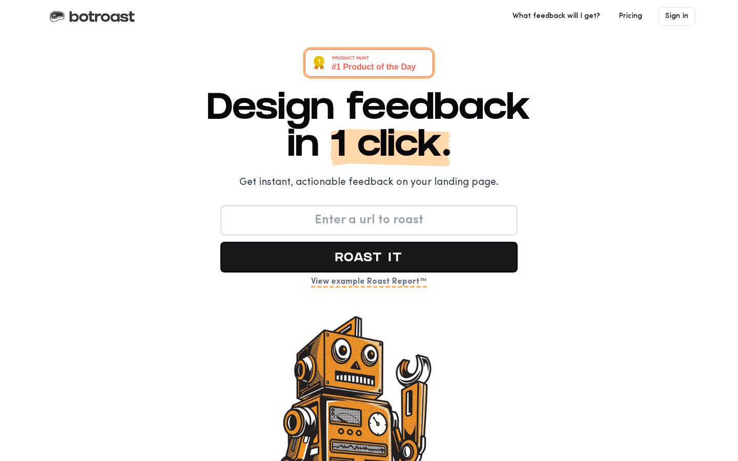 Botroast Homepage