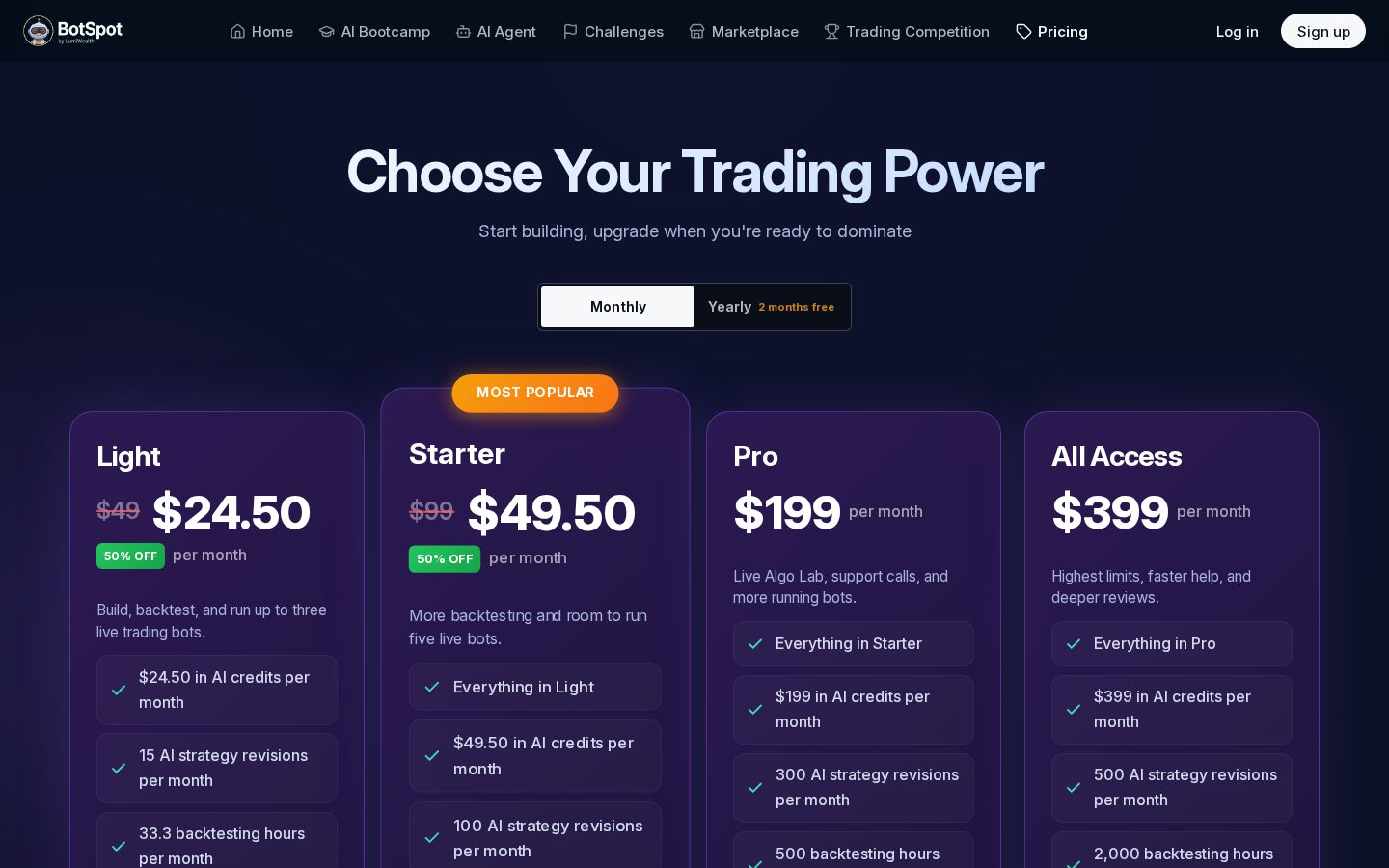 BotSpot Pricing