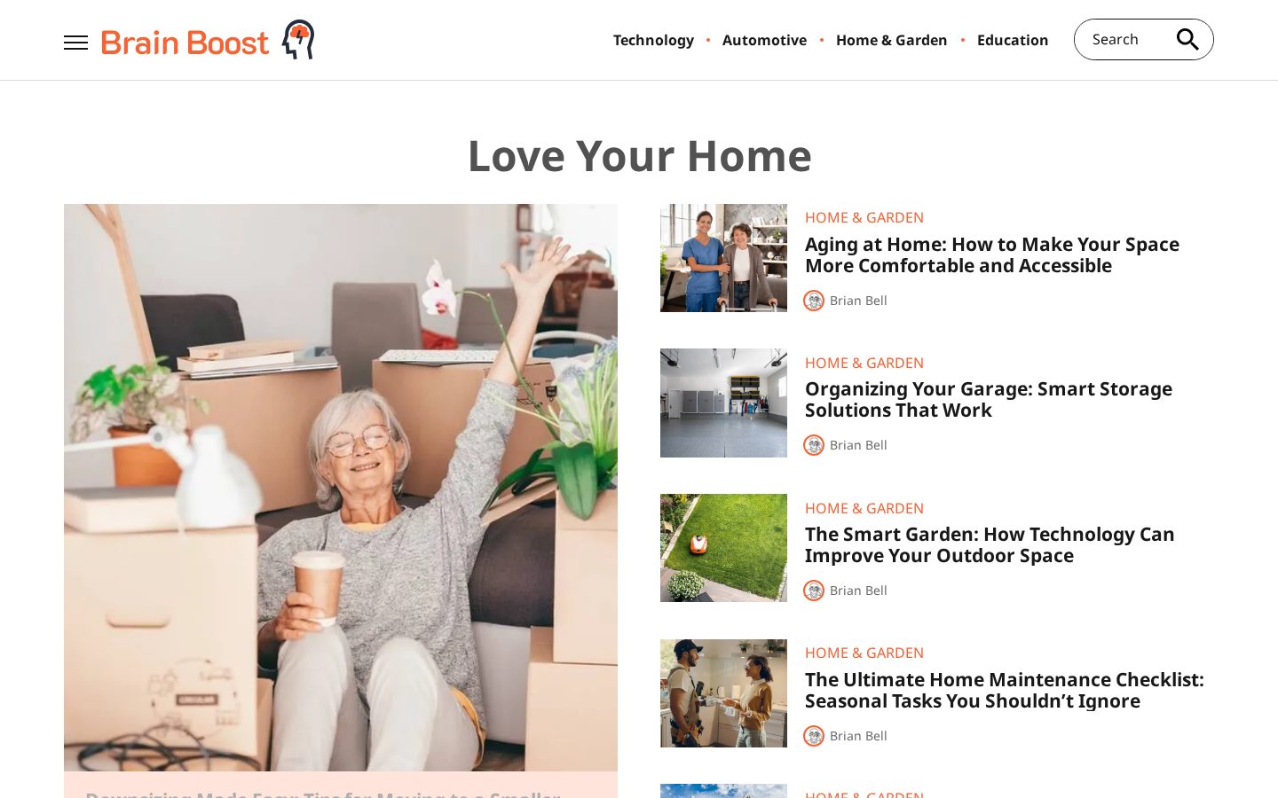 Brain Boost Homepage