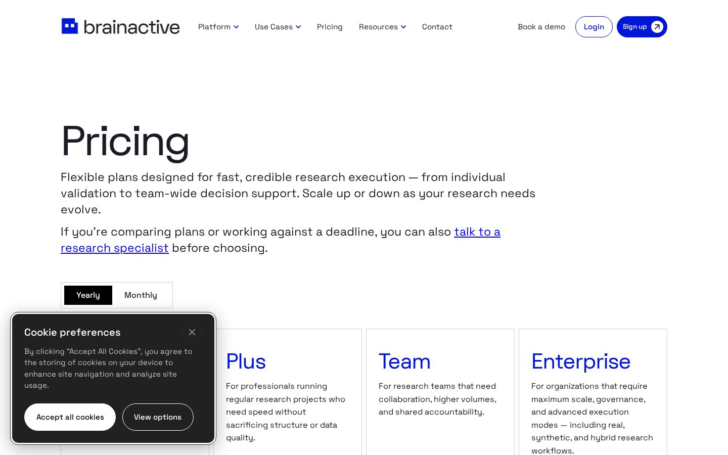 Brainactive Pricing