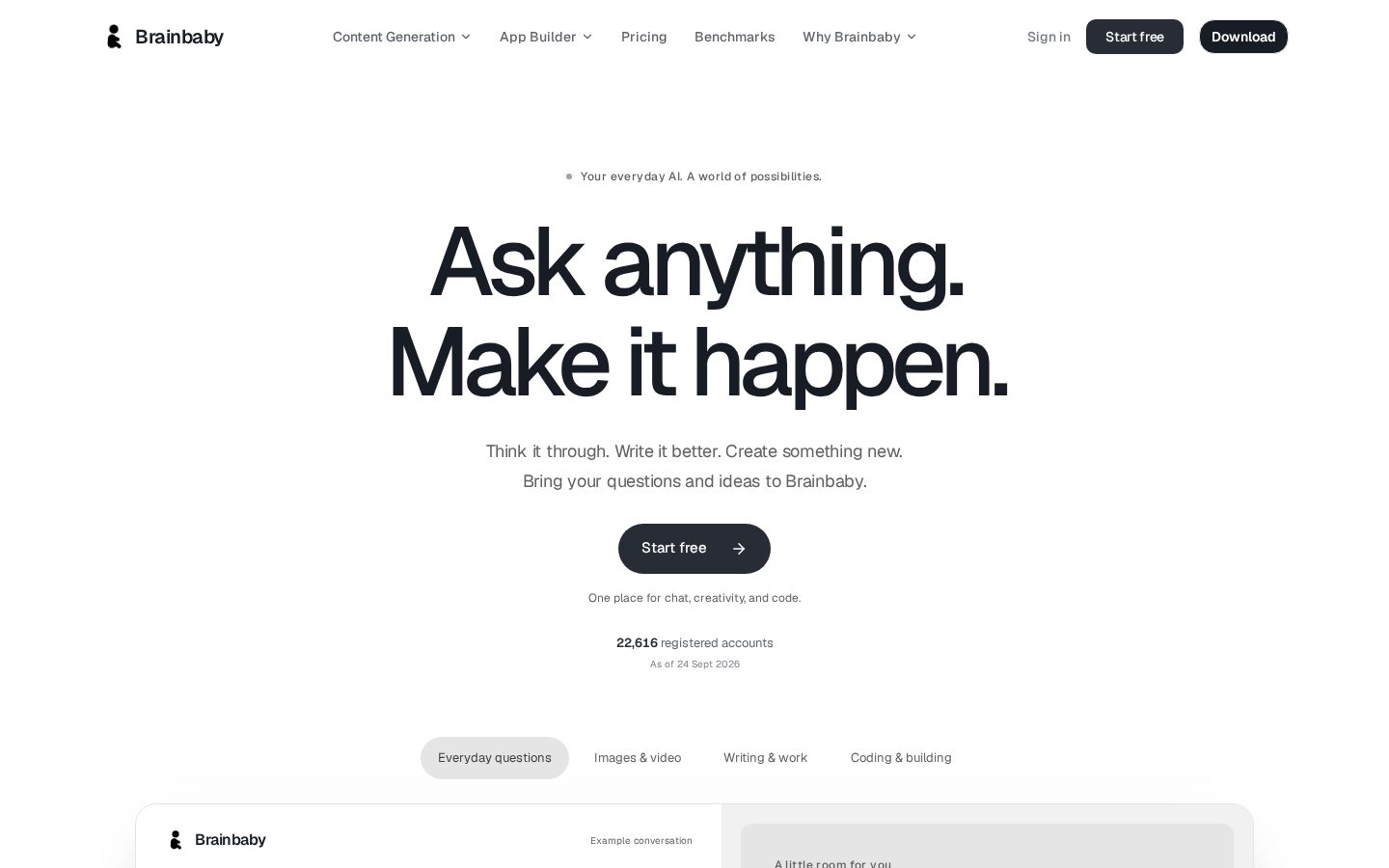 Brainbaby 3X Homepage