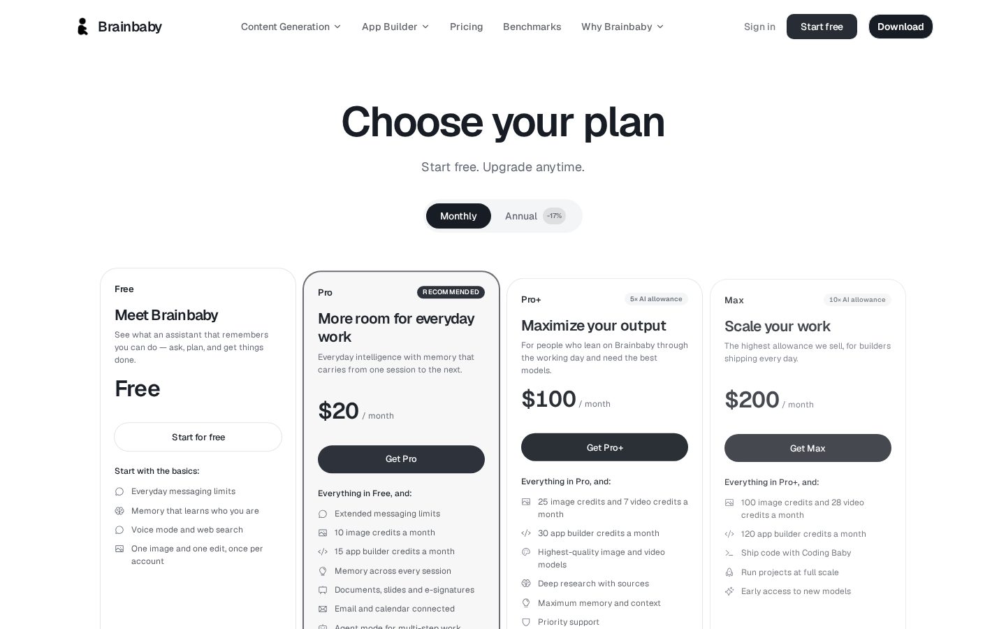 Brainbaby 3X Pricing