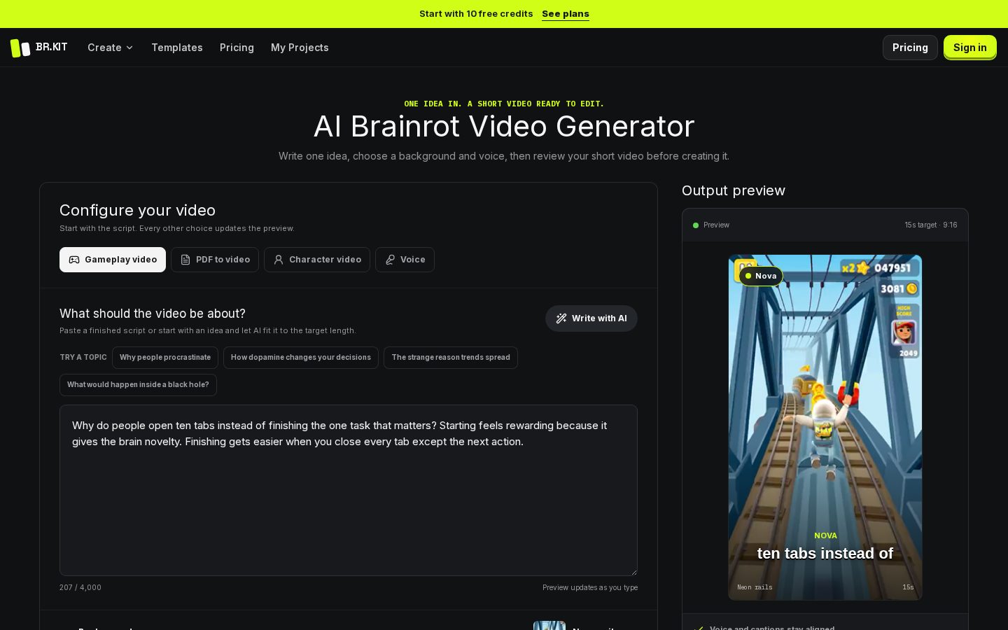 BrainrotKit Homepage