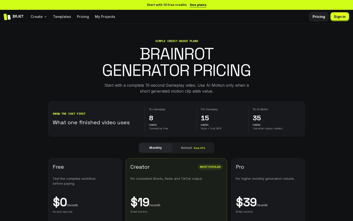 BrainrotKit Pricing