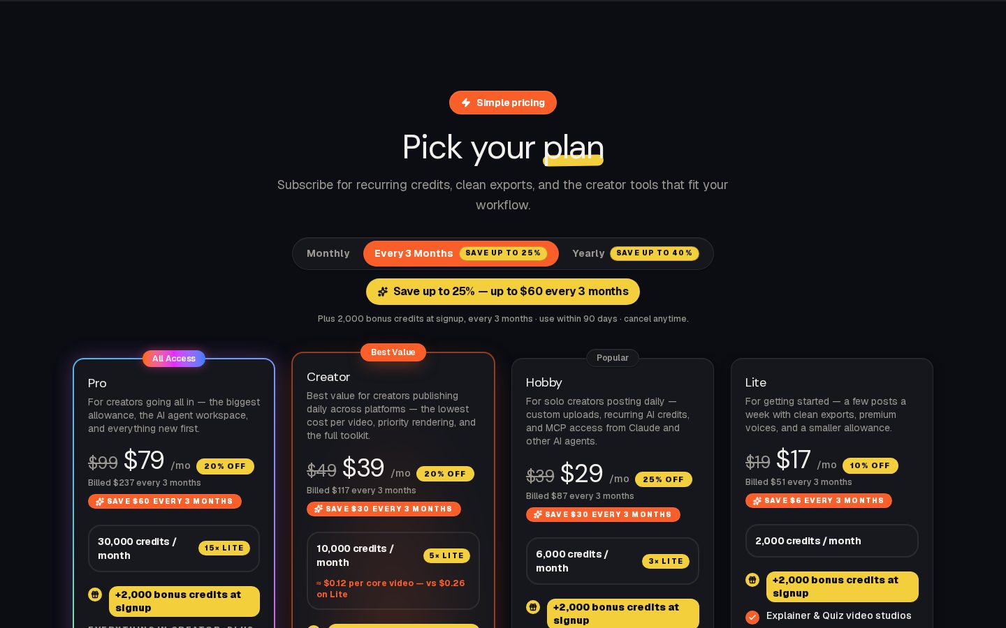 Brainrotshorts Pricing