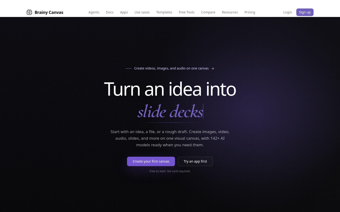 Brainy Canvas Homepage