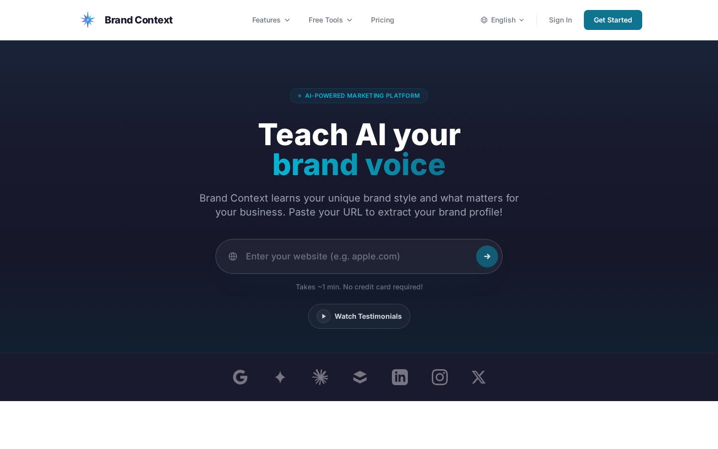 Brand Context Homepage