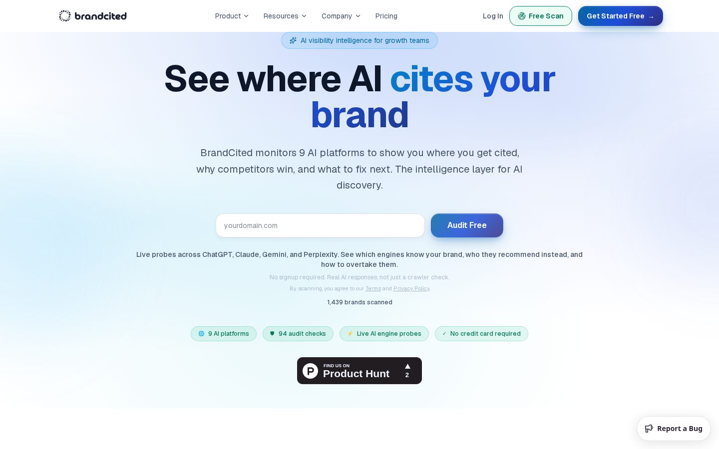 BrandCited Homepage