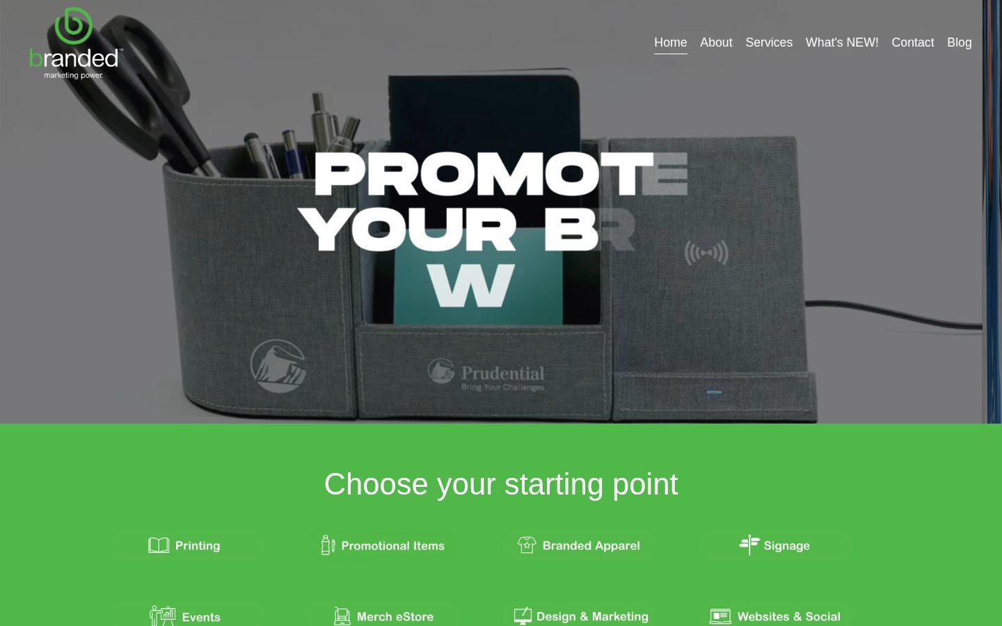 Branded Homepage