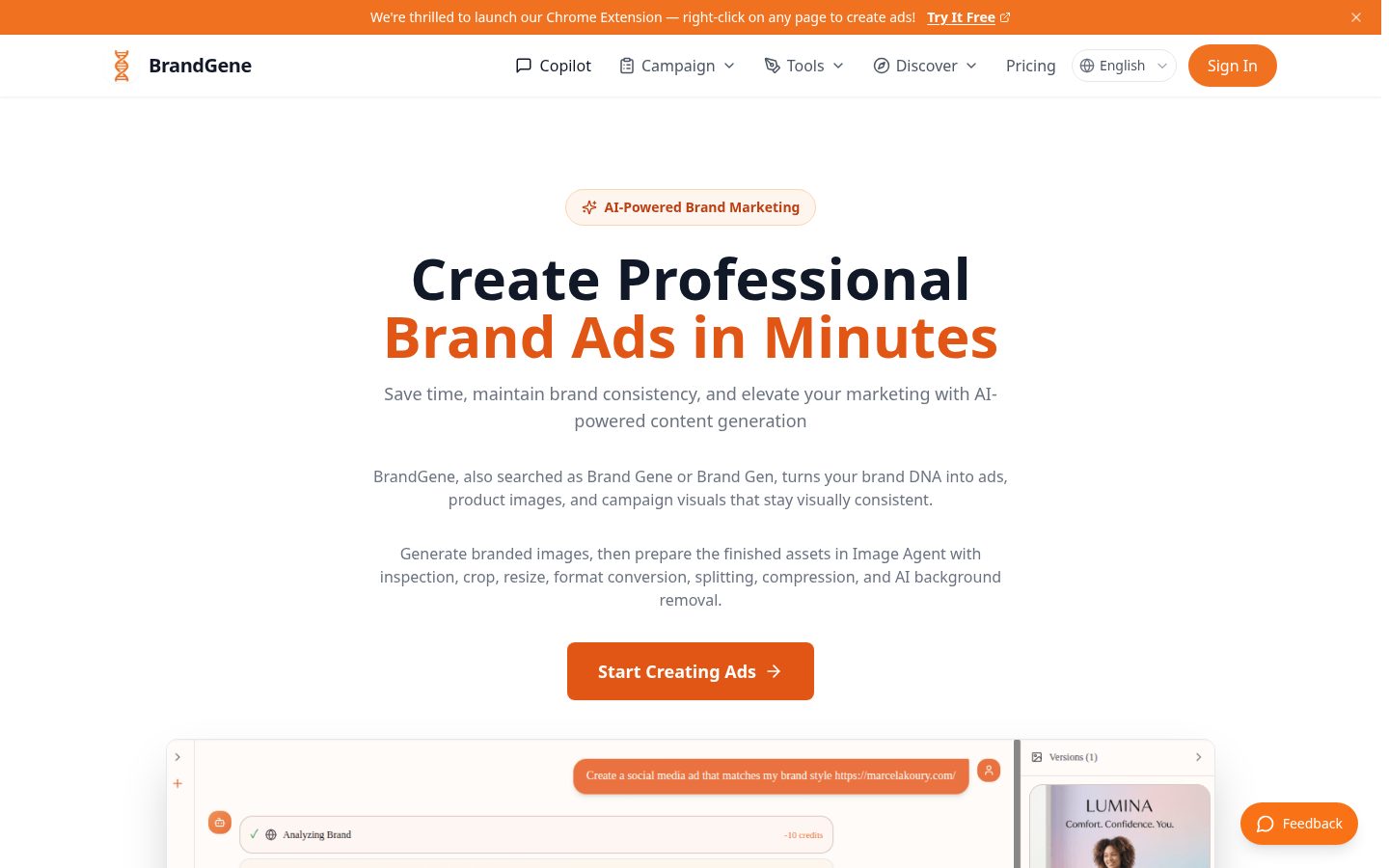 BrandGene Homepage