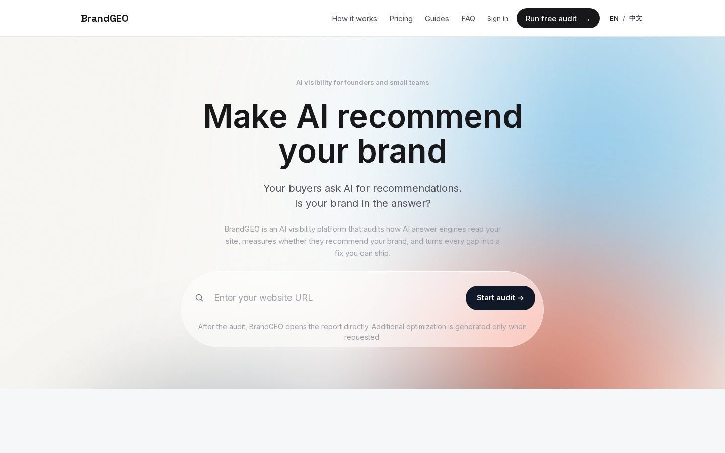 BrandGEO Homepage