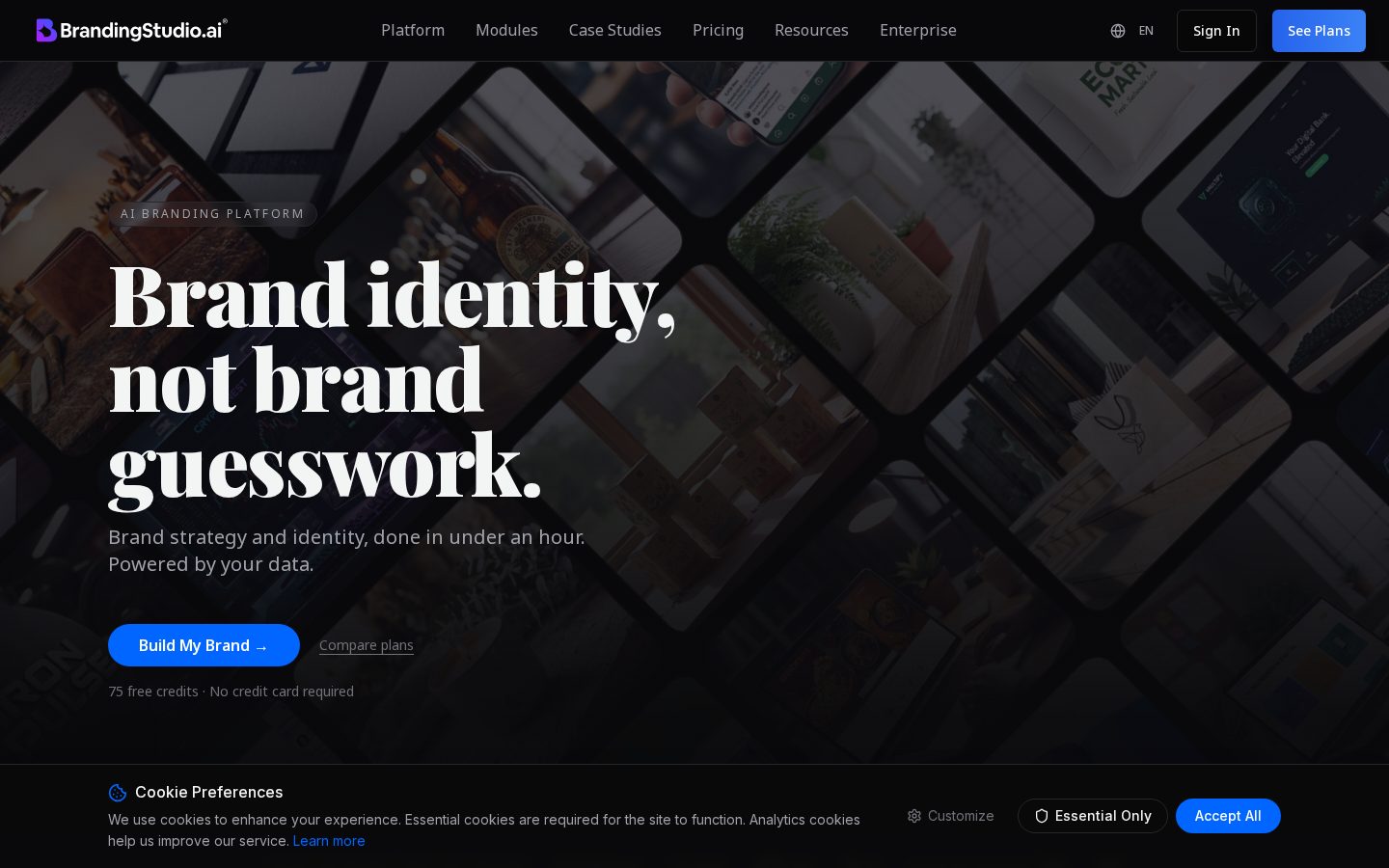BrandingStudio.ai Homepage
