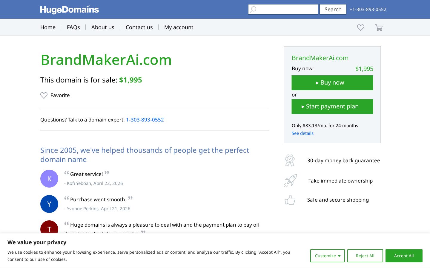 BrandMakerAi Homepage