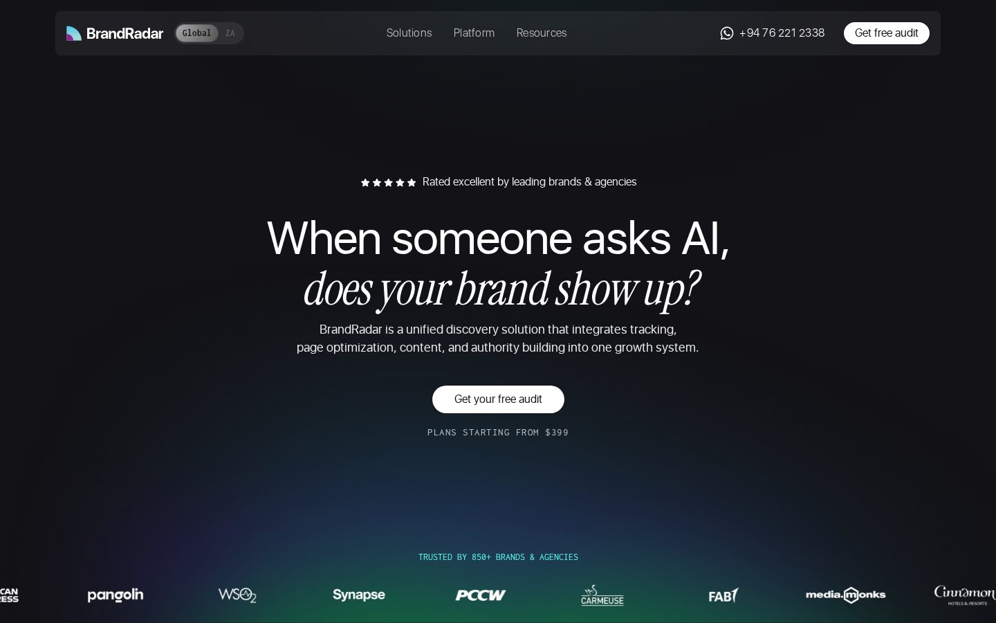 BrandRadar Homepage