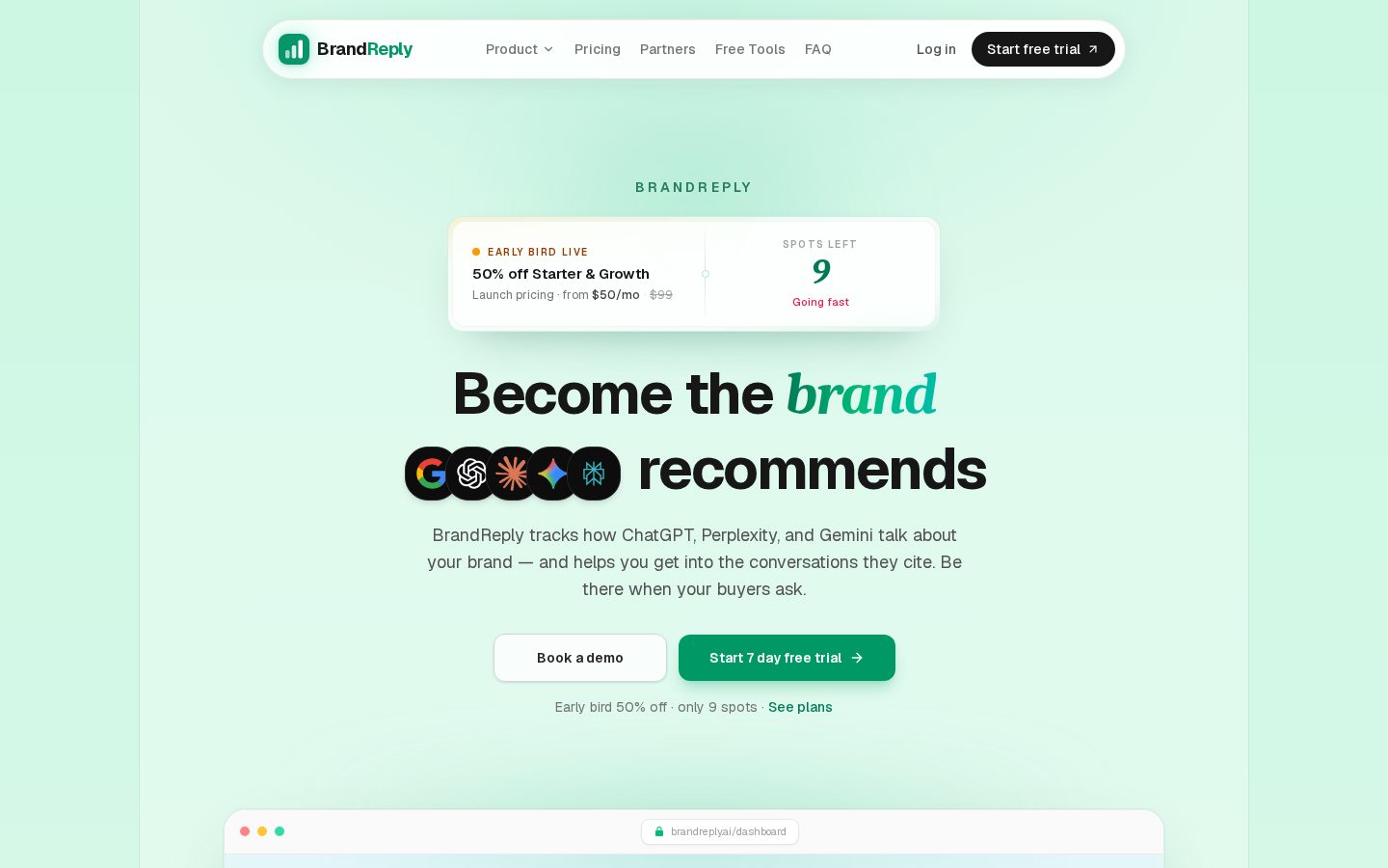 BrandReply Homepage