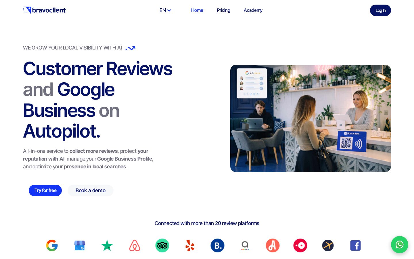 BravoClient AI Homepage