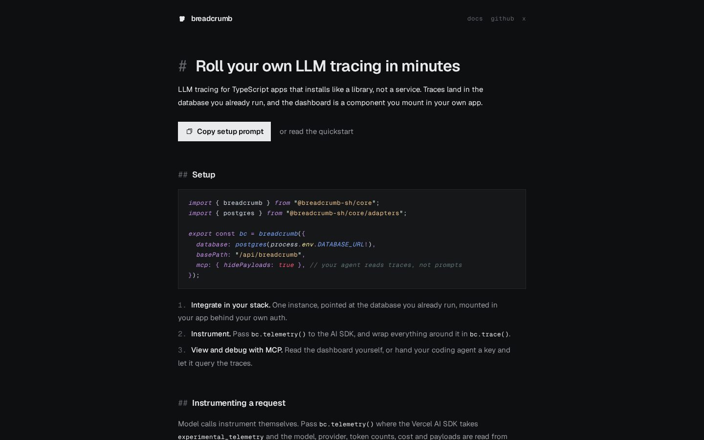 Breadcrumb Homepage