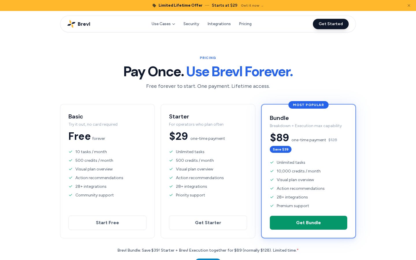 Brevl Pricing