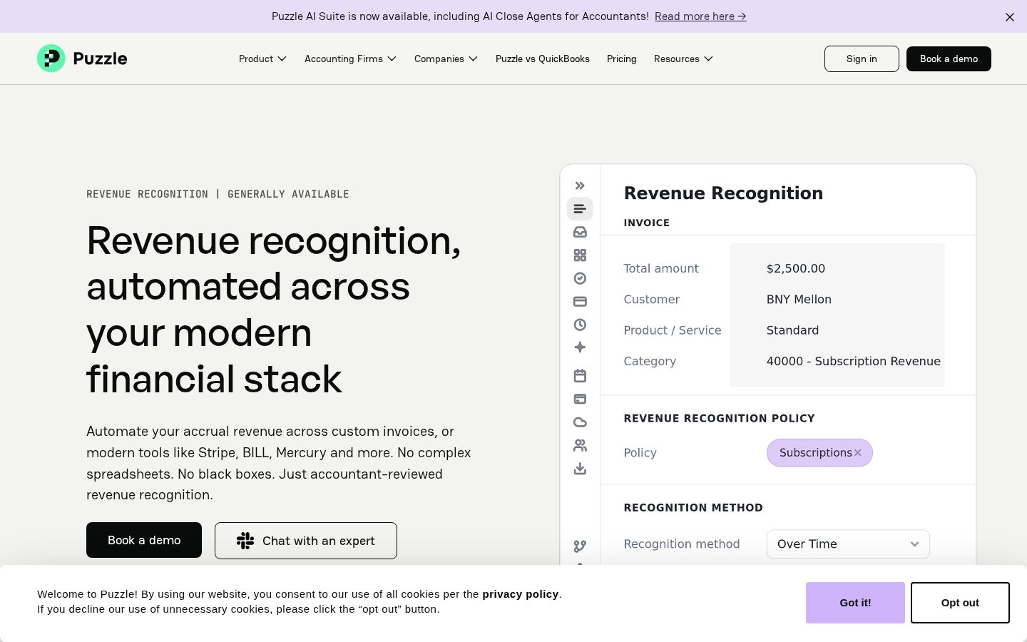 Brex 1-Click Accounting by Puzzle's API Homepage