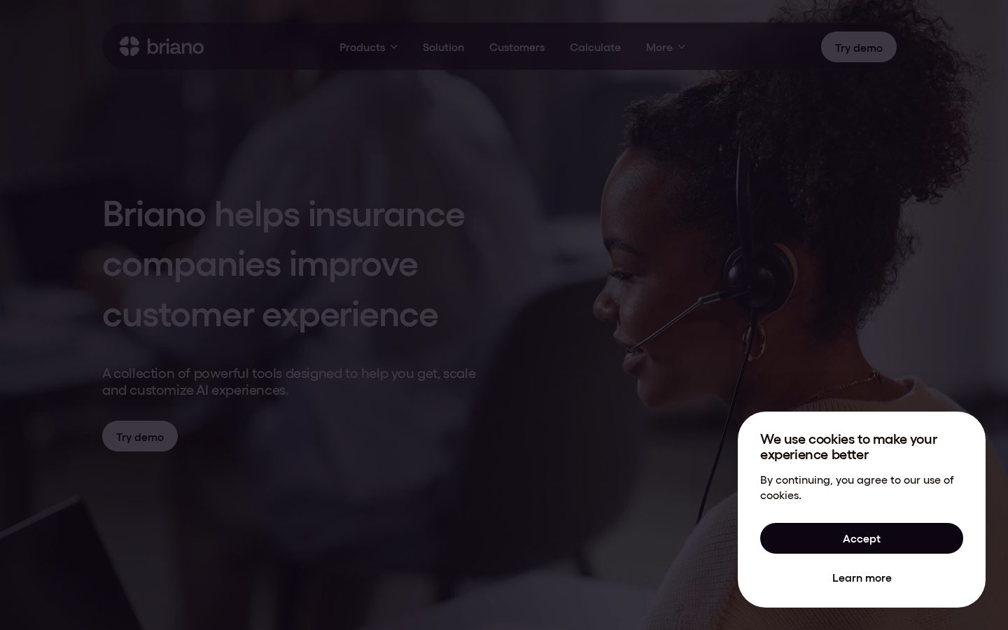 Briano AI Homepage