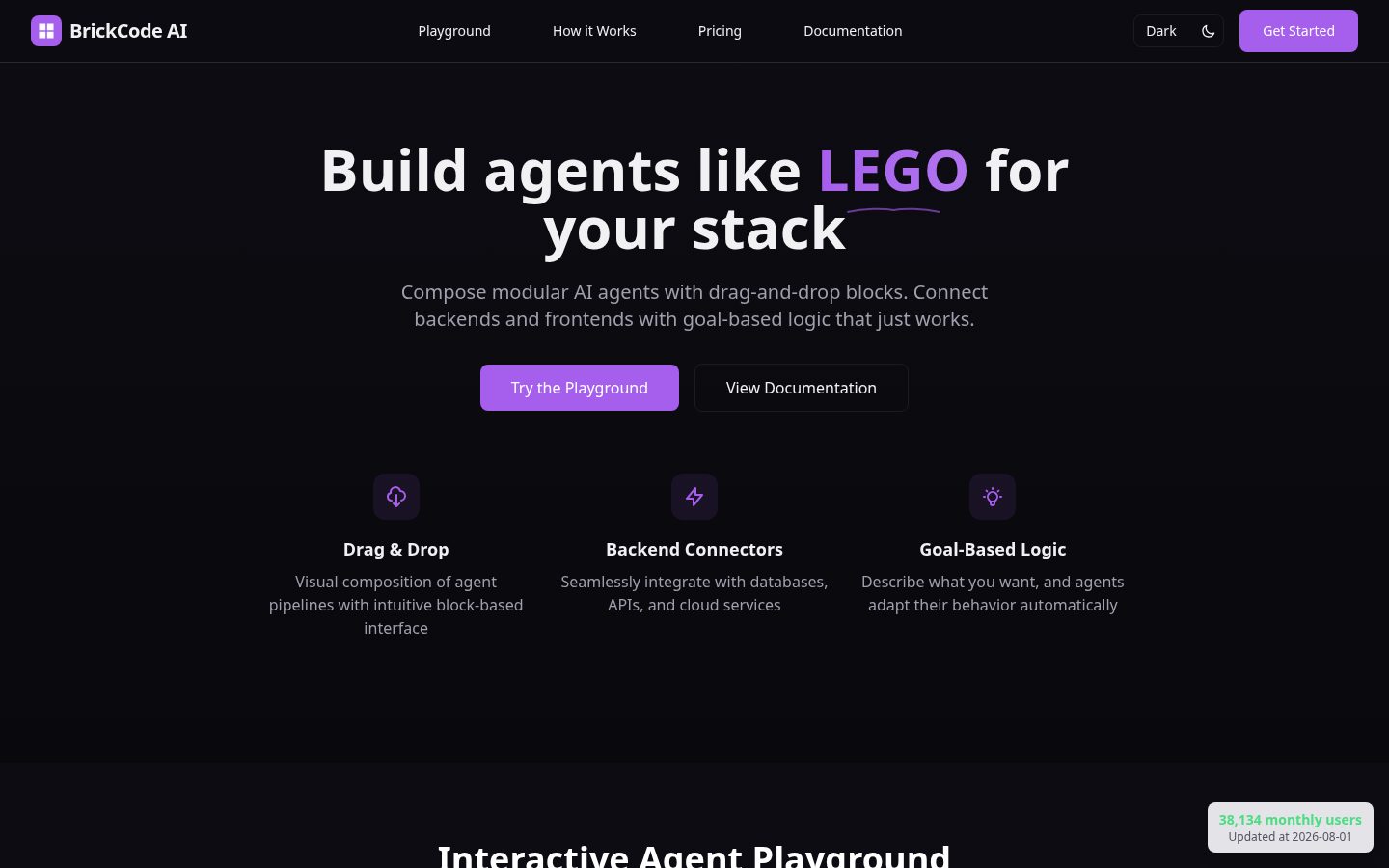 Brick Coder AI Homepage