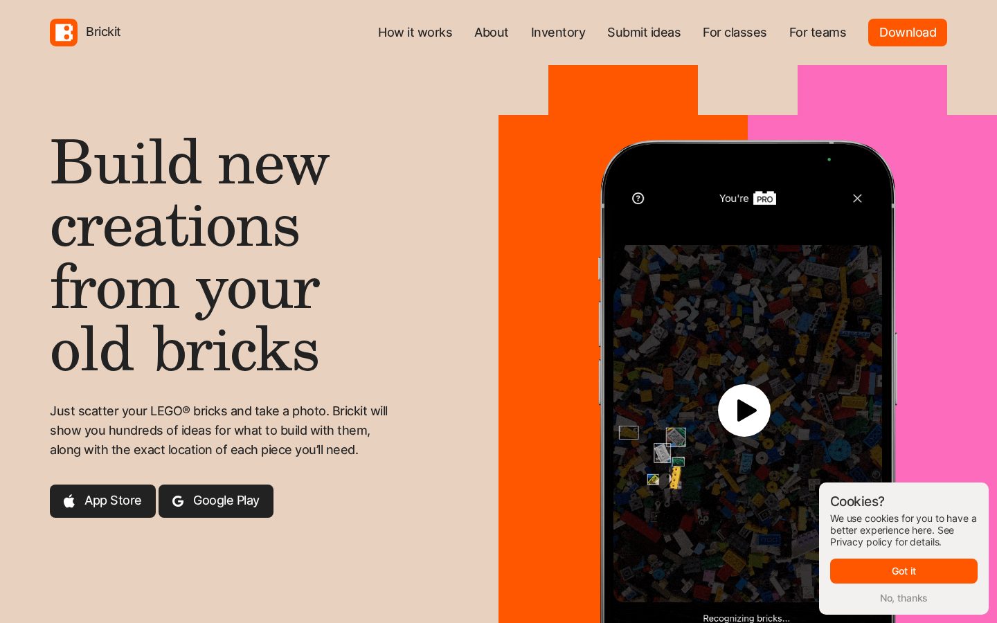 Brickit Homepage