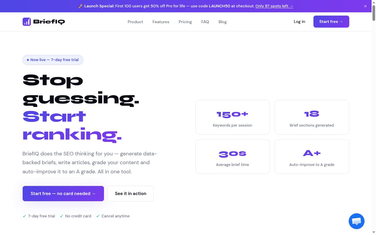 BriefIQ Homepage