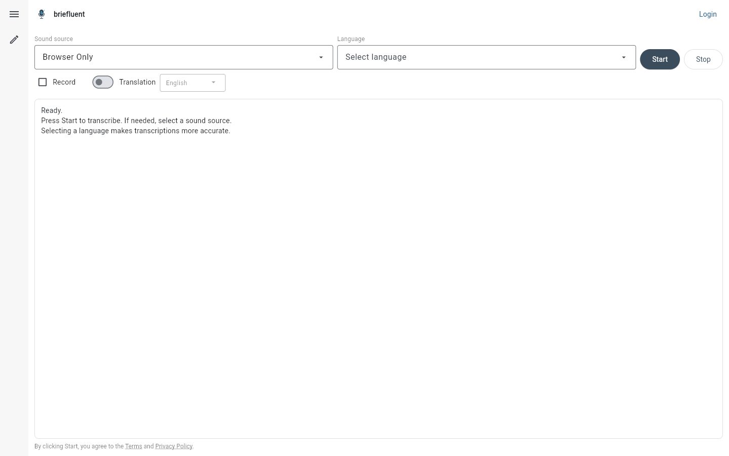 briefluent Homepage