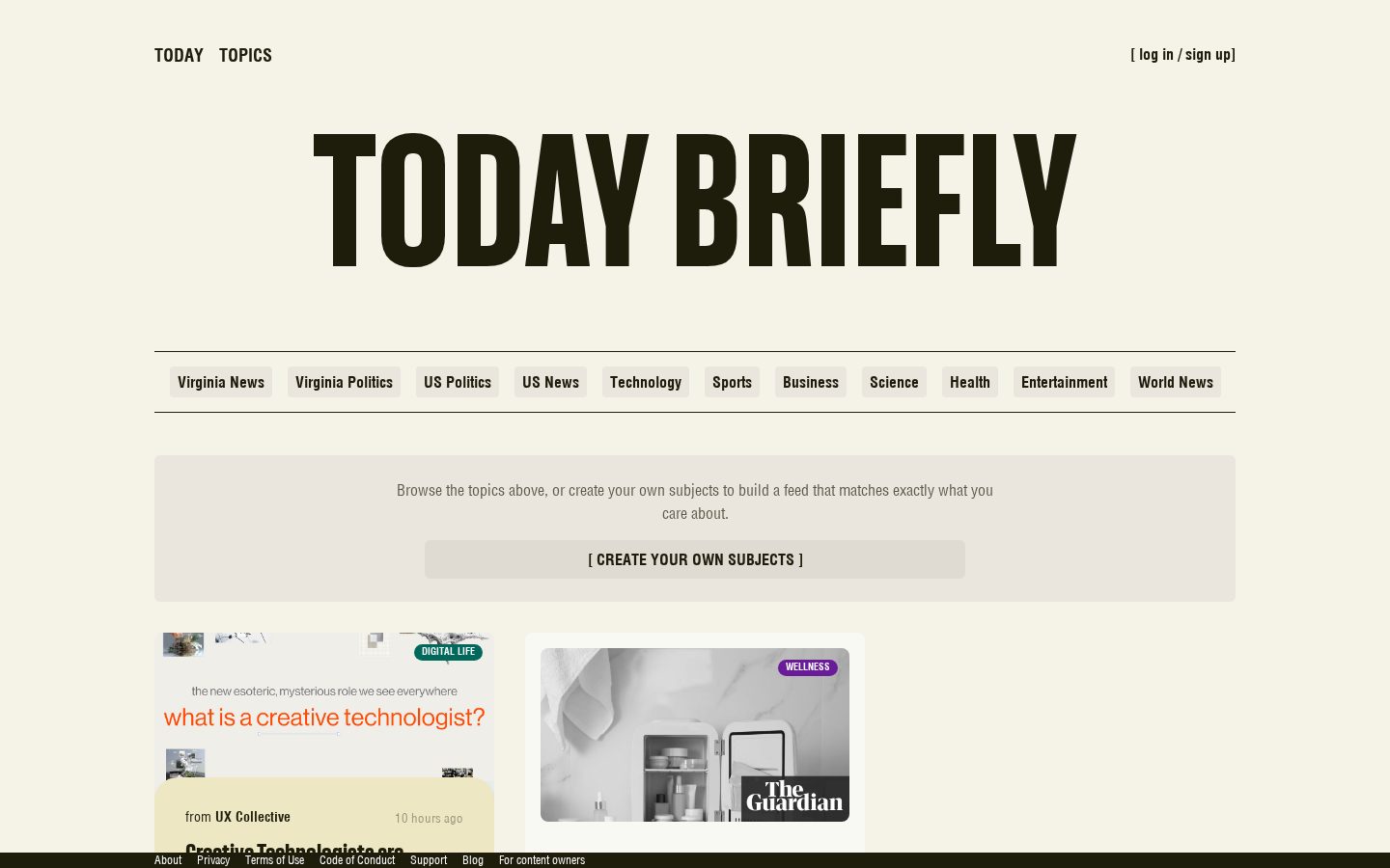 Briefly Homepage
