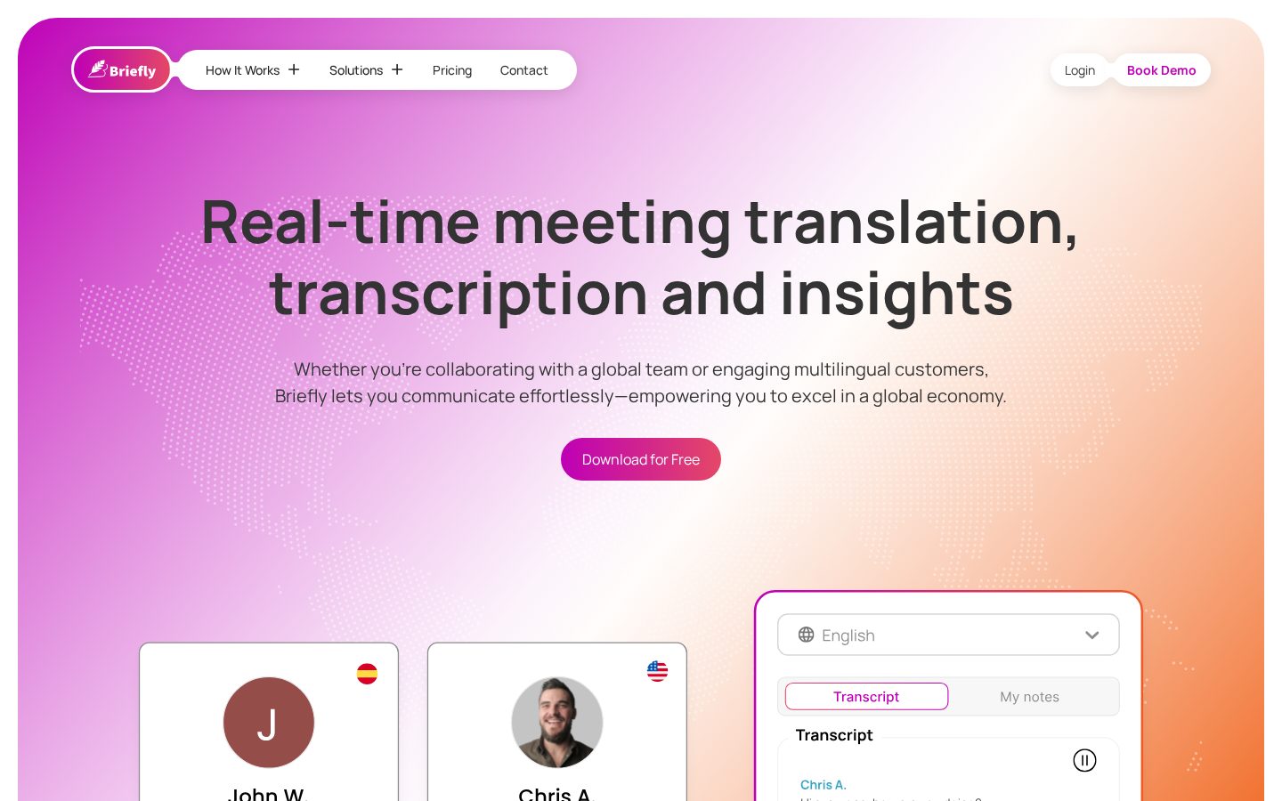 BrieflyAI Homepage