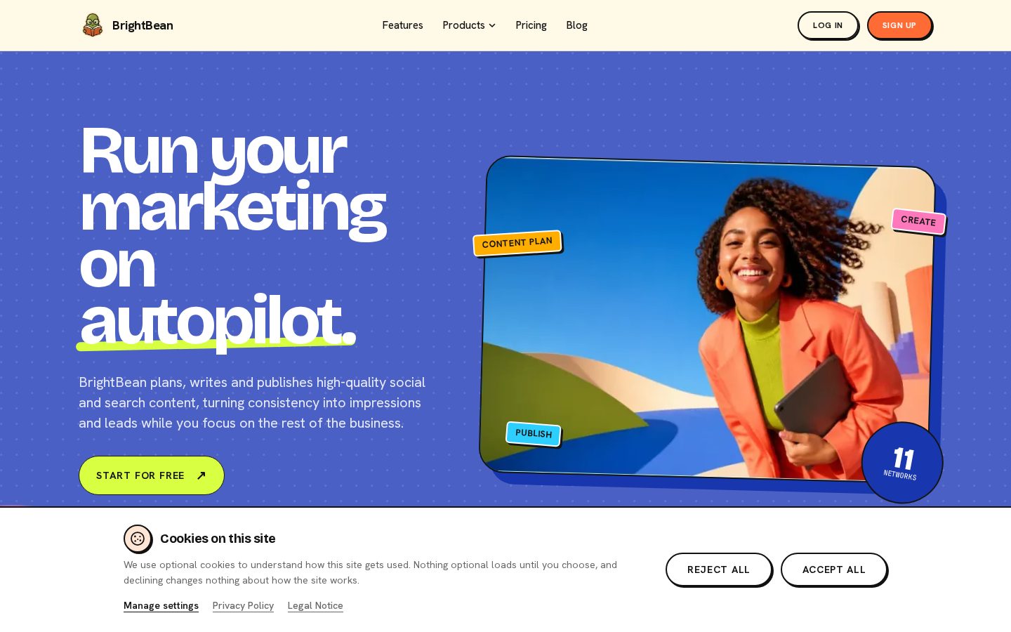 BrightBean Homepage