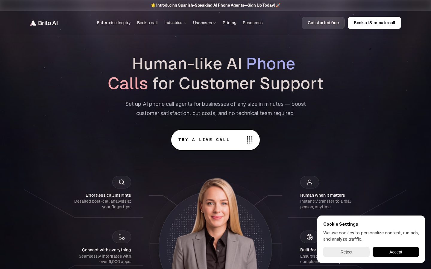 Brilo AI Homepage