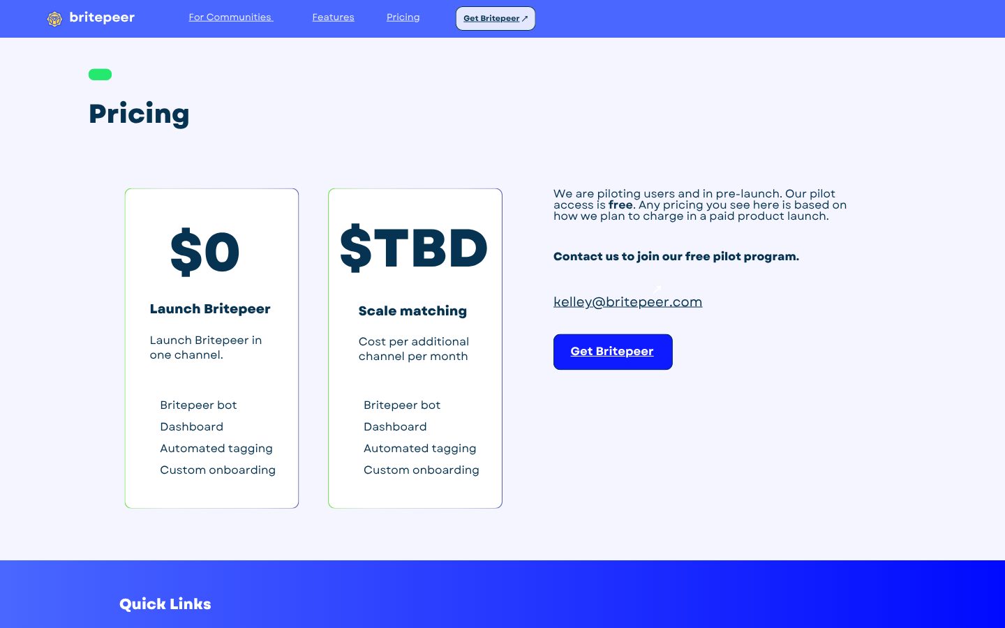 Britepeer Pricing